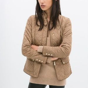 Zara quilted jacket with piping M